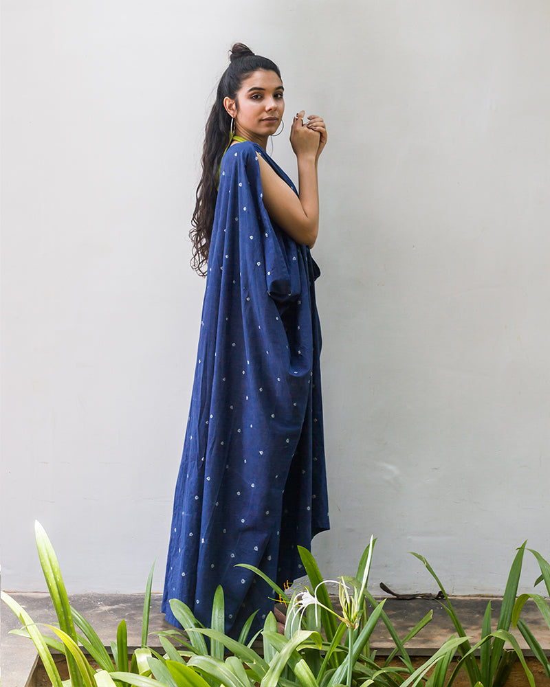 Aloe Vera Infused Bandhej Printed Organic Cotton Long Cover Up